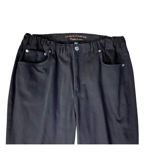Lauren Jeans Co. By Ralph Lauren Womens 14? Black Handmade Elastic Waist Pants - Picture 5 of 13